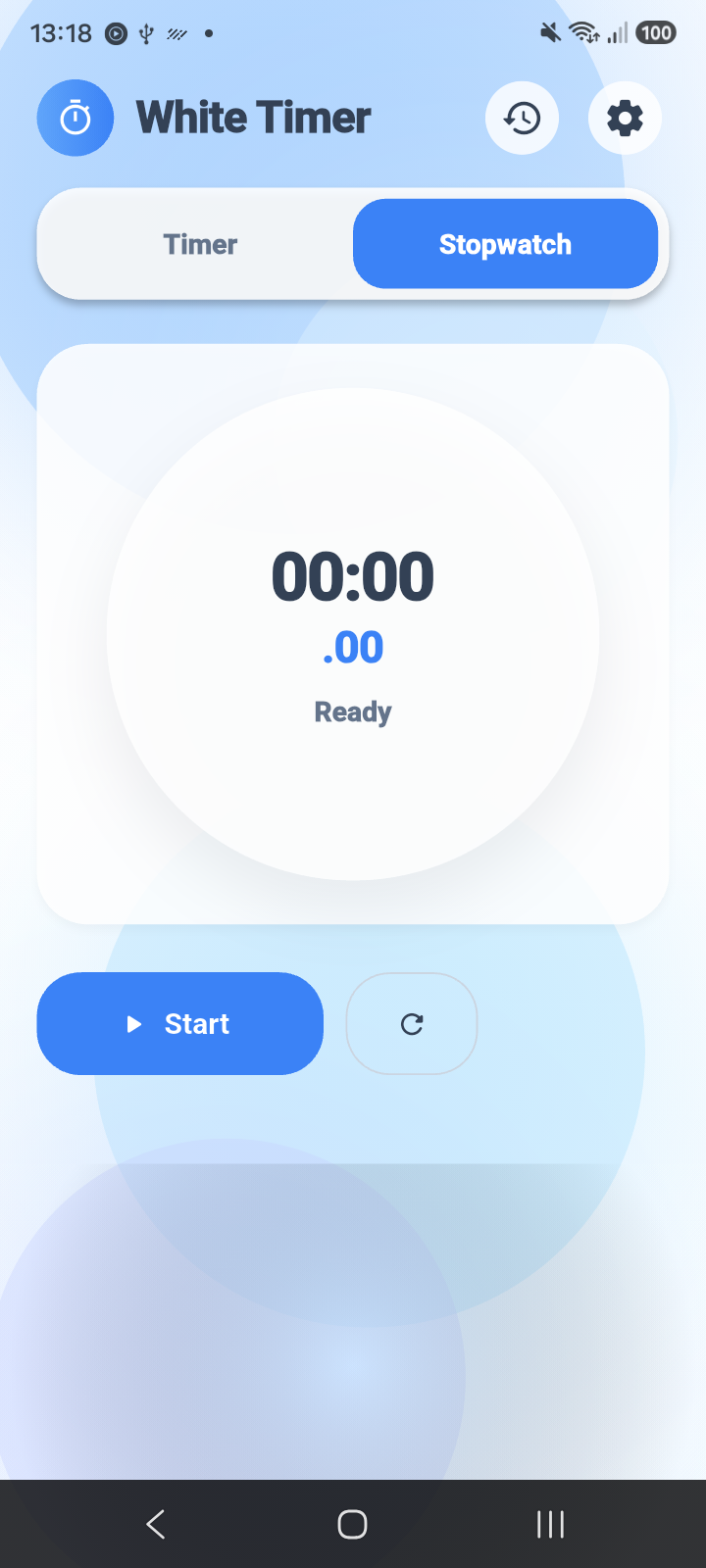 Stopwatch screen